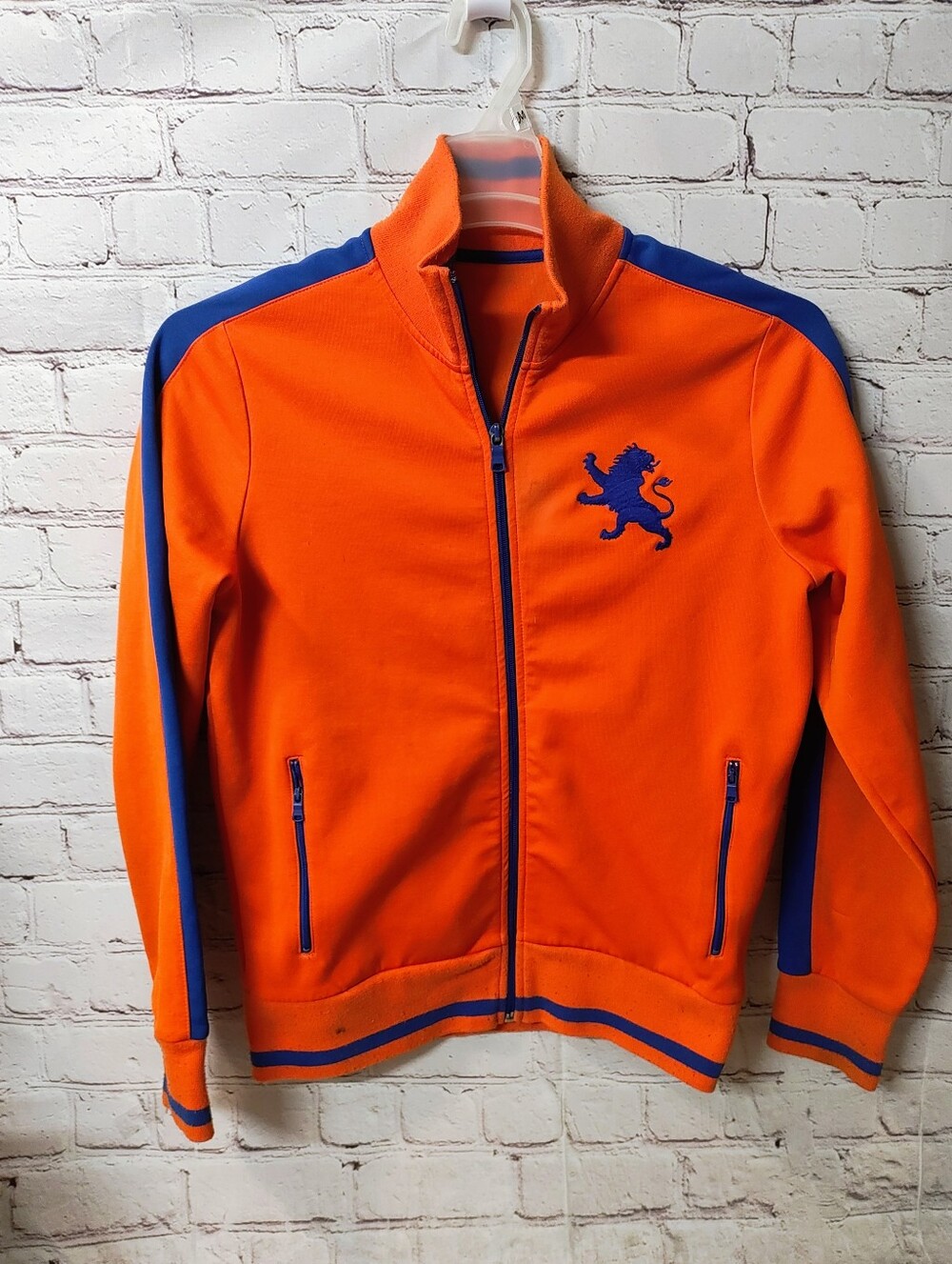 Express Vintage Y2K Track Zip Up Lion Crest Soccer  Jacket M